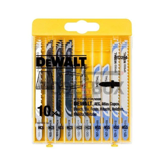 Blades for jigsaw - jigsaw for metal and wood Dewalt DT2294 10 pcs.