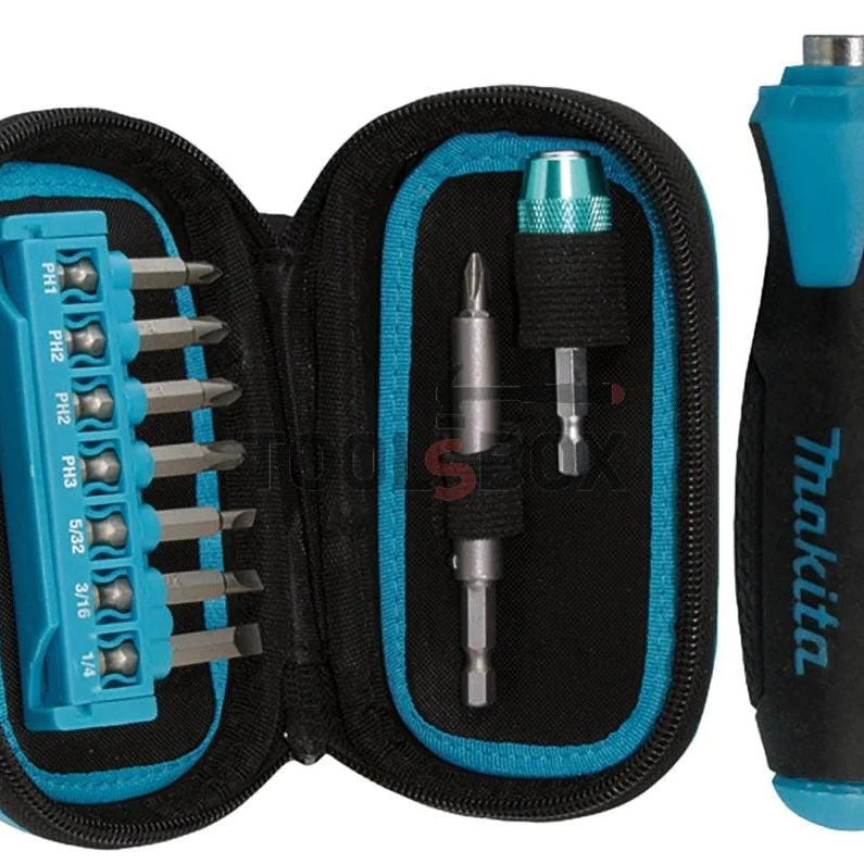 Screwdriver with magnetic holder Makita P-90180 Bit Set 11 pcs.