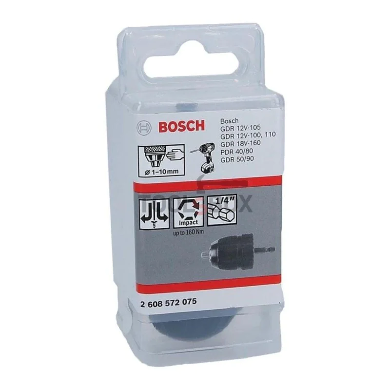 Bosch screwdriver chuck 2608572075, metal 1/4