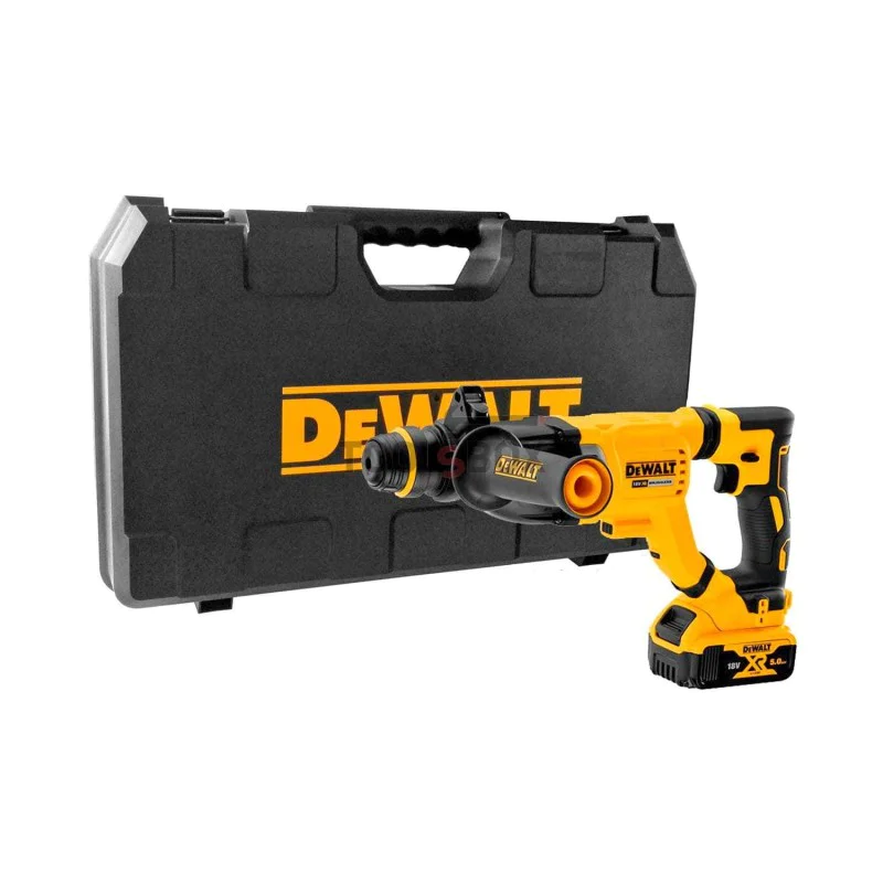 Акумулаторен перфоратор DeWALT DCH263P1, безчетков мотор SDS-plus 18 V, 3 J