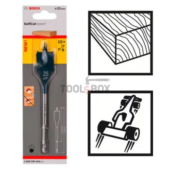 Плоско фрезово свредло за дърво BOSCH Self Cut Speed, 25x152x116.8мм