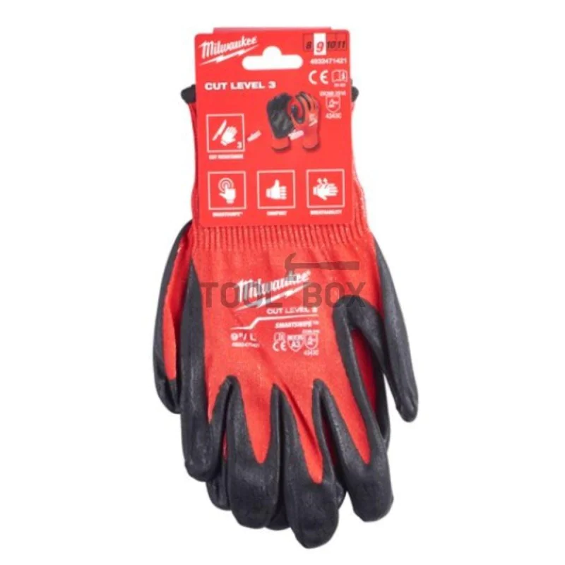 Milwaukee safety gloves 4932471421, L/9 anti-shear LEVEL 3