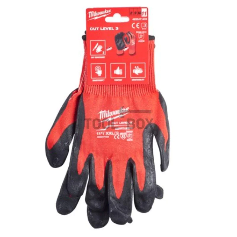 Milwaukee safety gloves 4932471423, XXL/11 anti-shear LEVEL 3