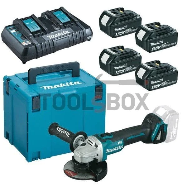 Cordless angle grinder Makita DGA504 198830-2 Li-Ion 18 V, 3.0 Ah, 8500 rpm, 125 mm