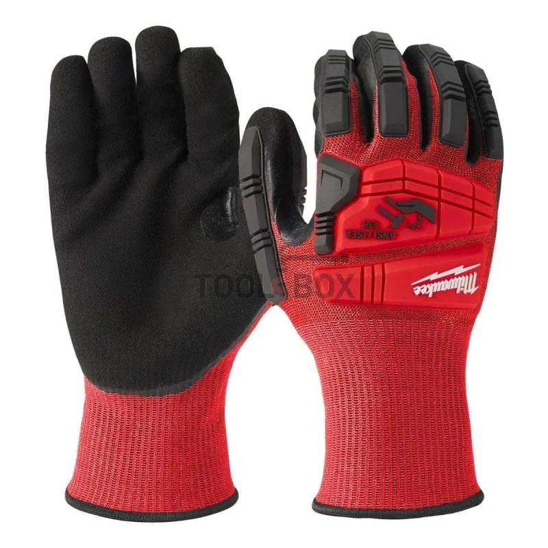 Milwaukee impact gloves 4932478127, 8/M, LEVEL 3/C