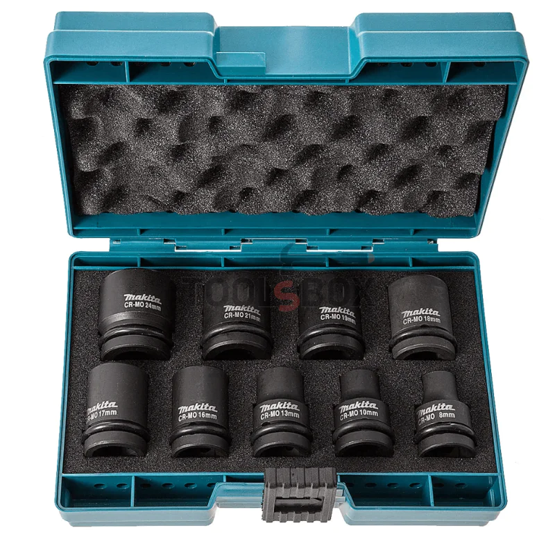 Makita Impact Inserts D-41517 , 9 pieces , 1/2 , 8-24mm