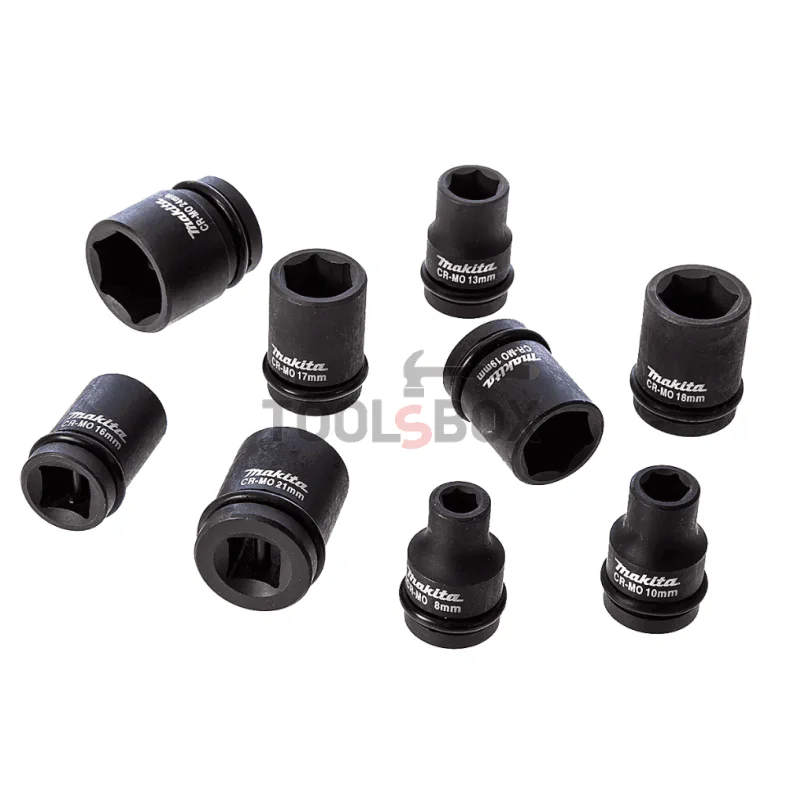 Makita Impact Inserts D-41517 , 9 pieces , 1/2 , 8-24mm