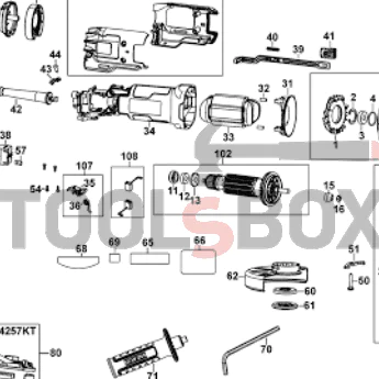 Housing for angle grinder DWE4238 DeWALT N444134