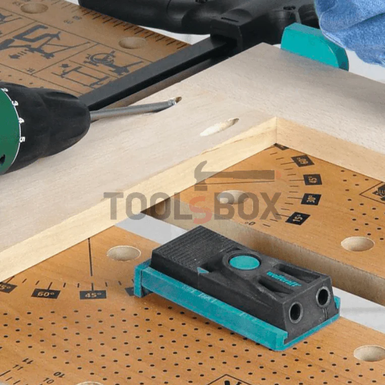 Angled hole template set with accessories WOLFCRAFT 4642000 u 12-30 mm
