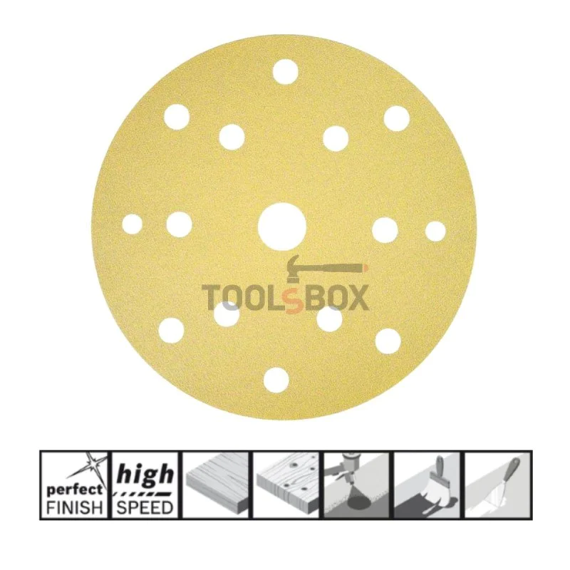 Шкурка BOSCH 2608621738, C450 150мм/320, 15 отвора, 50 броя