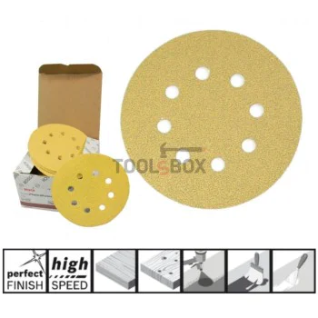 Шкурка BOSCH 2608621739, C450 125мм/40, 8 отвора, 50 броя