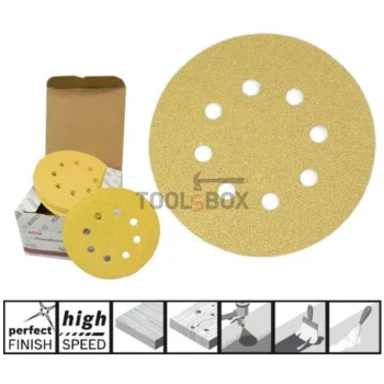 Шкурка BOSCH 2608621747, C450 125мм/320, 8 отвора, 50 броя