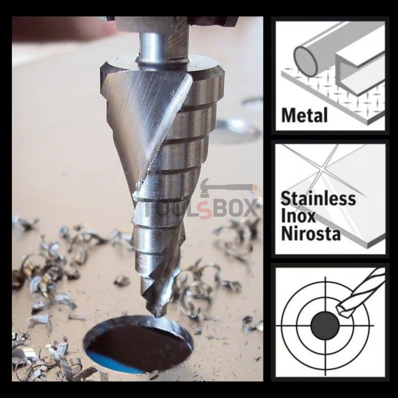 Stepped metal drill BOSCH, HSS, 6-39 mm
