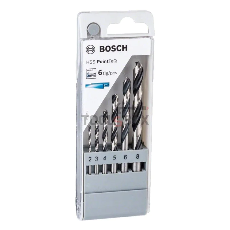 BOSCH PointTec HSS metal drill bit set, 2-8 mm, 6 pieces