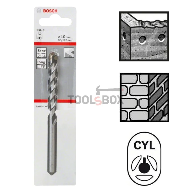Concrete drill BOSCH CYL-3, 10x80x120mm