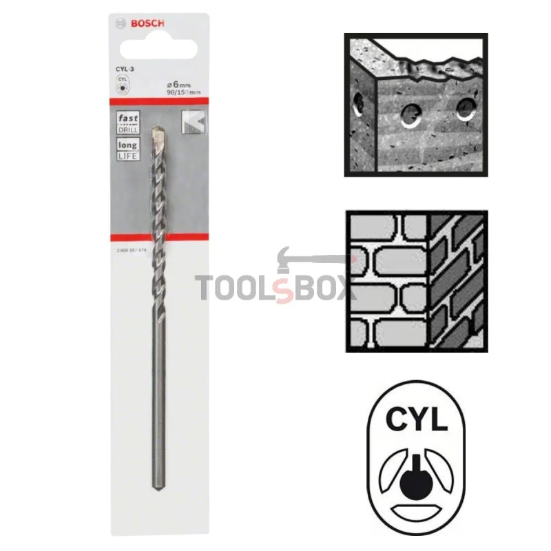 Concrete drill BOSCH CYL-3, 6x90x150mm