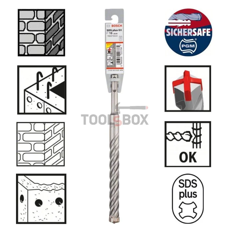 Concrete drill BOSCH SDS plus-5X, 16x150x210mm