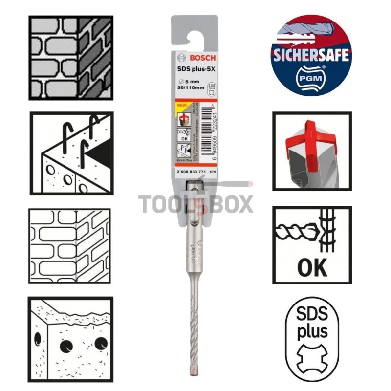 Concrete drill BOSCH SDS plus-5X, 5x50x110mm