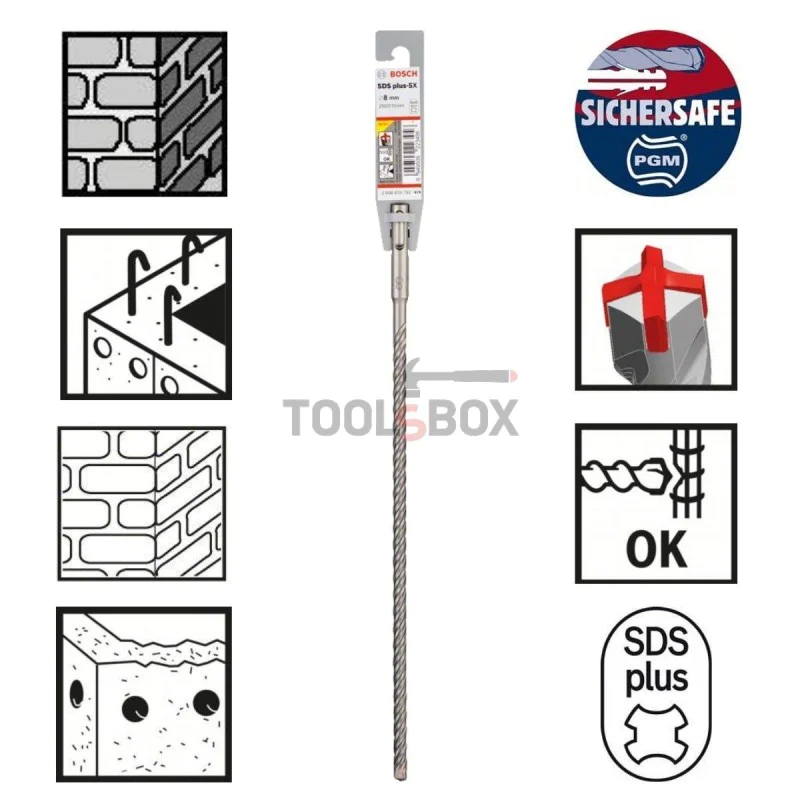 Concrete drill BOSCH SDS plus-5X, 8x250x310mm