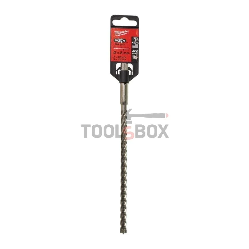 Milwaukee MX4 SDS-PLUS concrete drill Ø8 x 150 mm x 215 mm
