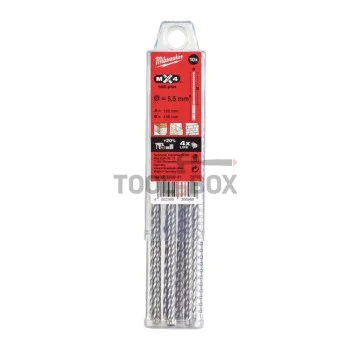 Свредло за бетон с четири остриета Milwaukee SDS+ MX4 5,5 x 100/165mm