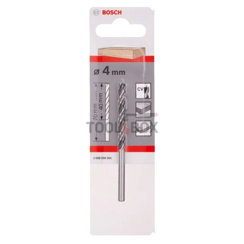 Wood drill BOSCH Brad Point, 4x40x70mm