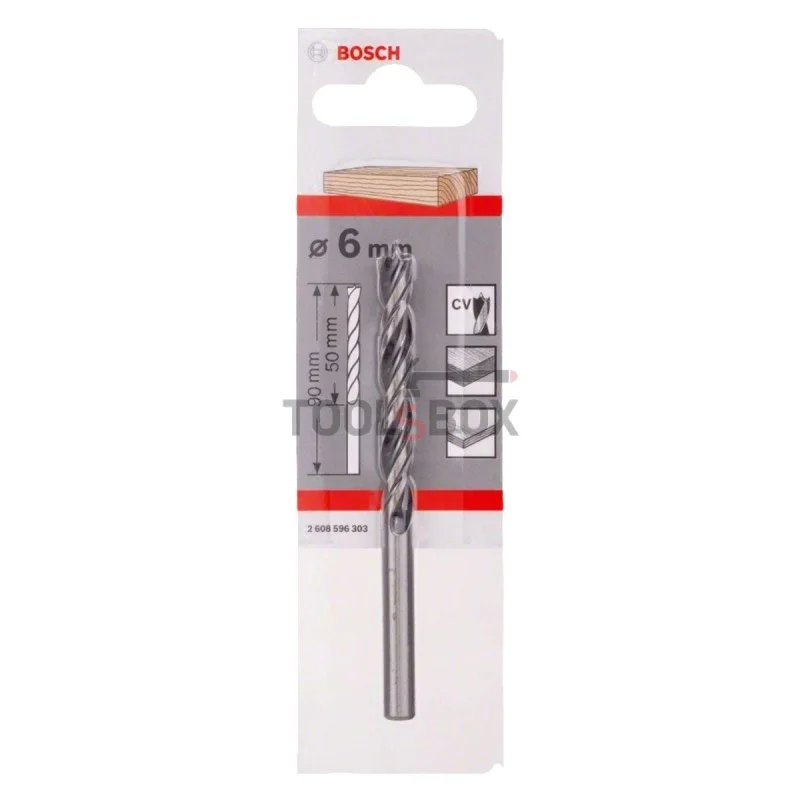 Wood drill BOSCH Brad Point, 6x50x90mm