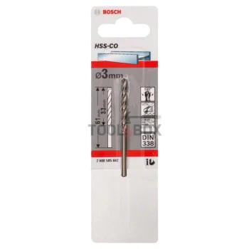 Свредло за метал BOSCH HSS-Co, DIN 338, 3x33x61мм