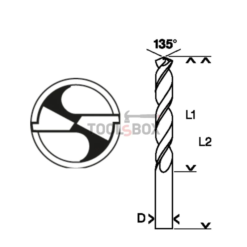 Metal drill BOSCH HSS-G, DIN 338, 10x87x133mm