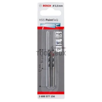 Свредло за метал BOSCH PointTec HSS 2.5х30мм, 2бр.