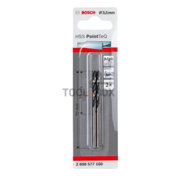 Свредло за метал BOSCH PointTec HSS 3.5х39мм, 2бр.