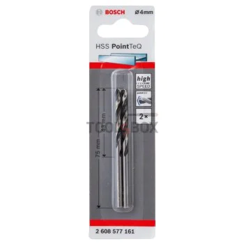 Metal drill BOSCH PointTec HSS 4x43mm, 2pcs.