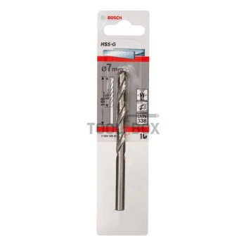 Свредло за метал BOSCH HSS-G, DIN 338, 7x69x109мм