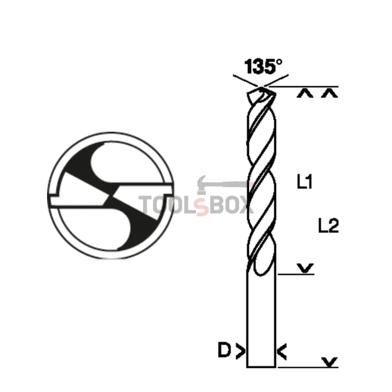 Metal drill BOSCH HSS-G, DIN 338, 7x69x109mm