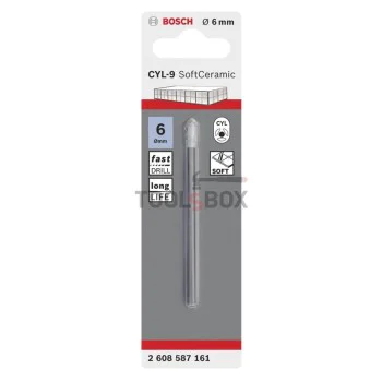 Glass and ceramic drill BOSCH CYL-9 SoftCeramic 6x80mm