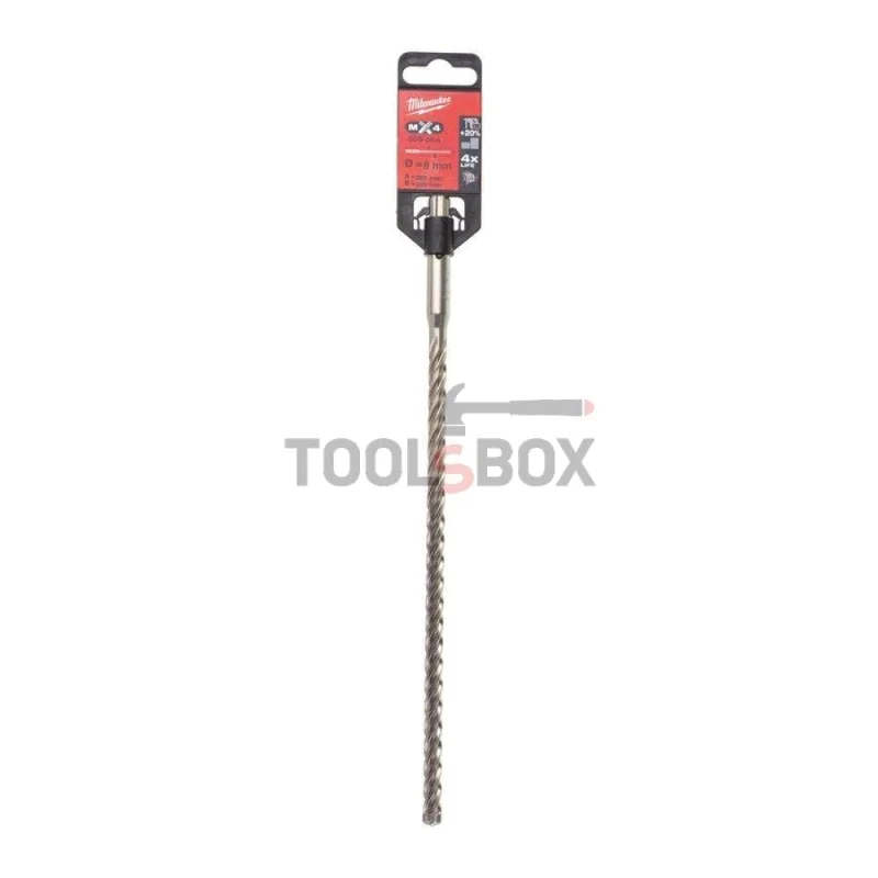 Milwaukee MX4 SDS-PLUS concrete drill Ø8 x 200mm x 260mm
