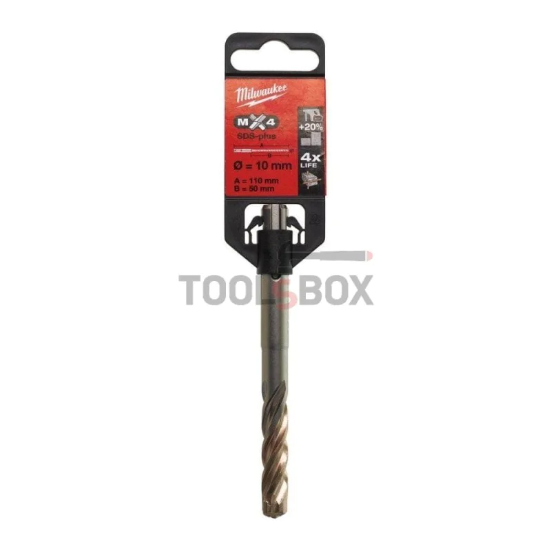 Milwaukee MX4 SDS-PLUS concrete drill Ø10 x 50mm x 115mm