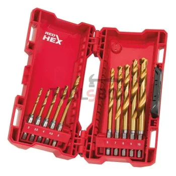 HSS-G Titanium Milwaukee Drill Bit Set 48894759 10 pcs. 3-10 mm
