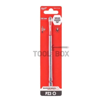 Impact bits Milwaukee SHOCKWAVE TM IMPACT DUTY, PZ3, 150mm, 1pc.