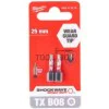 Impact bits Milwaukee SHOCKWAVE TM IMPACT DUTY, TX8, 25mm, 2pcs.
