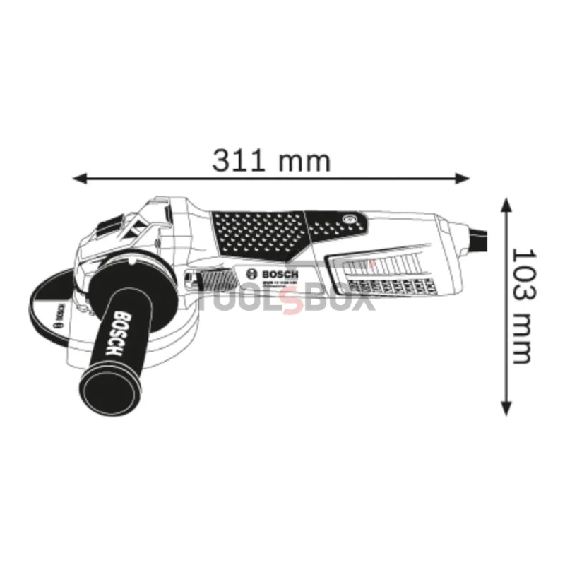 Angle grinder Bosch GWS 17-125 CI Professional, 125 mm, 1700 W