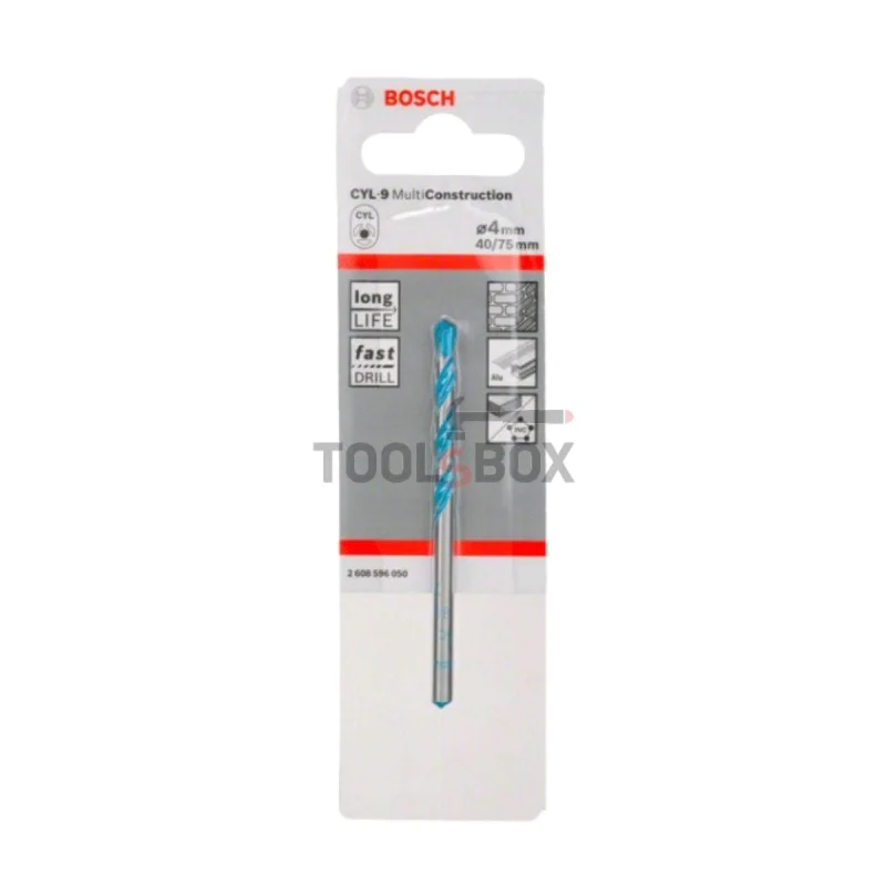 Universal drill BOSCH CYL-9 Multi Construction, 4x40x75mm