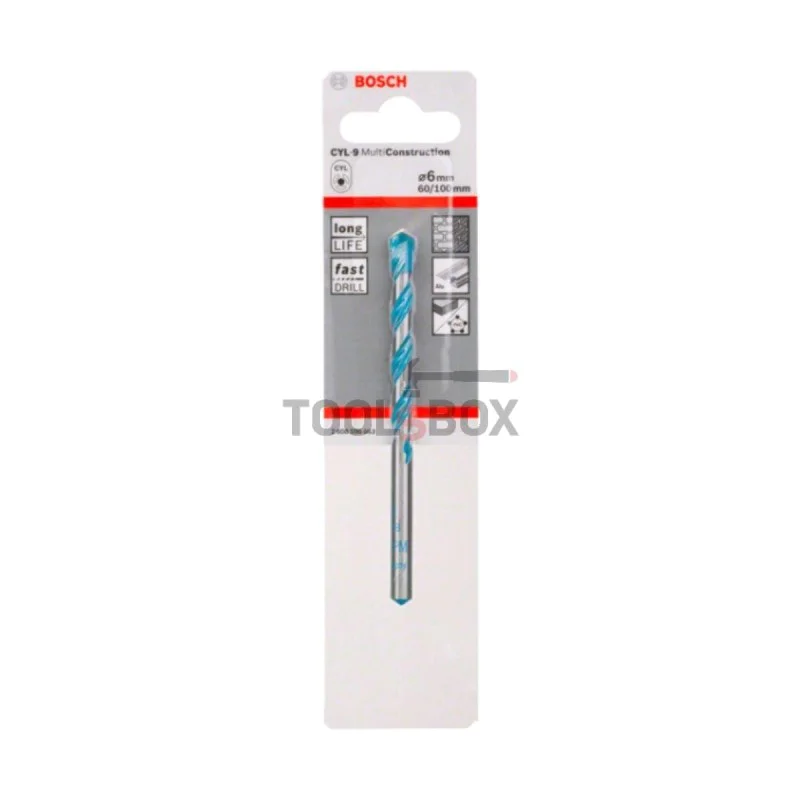 Universal drill BOSCH CYL-9 Multi Construction, 6x60x100mm