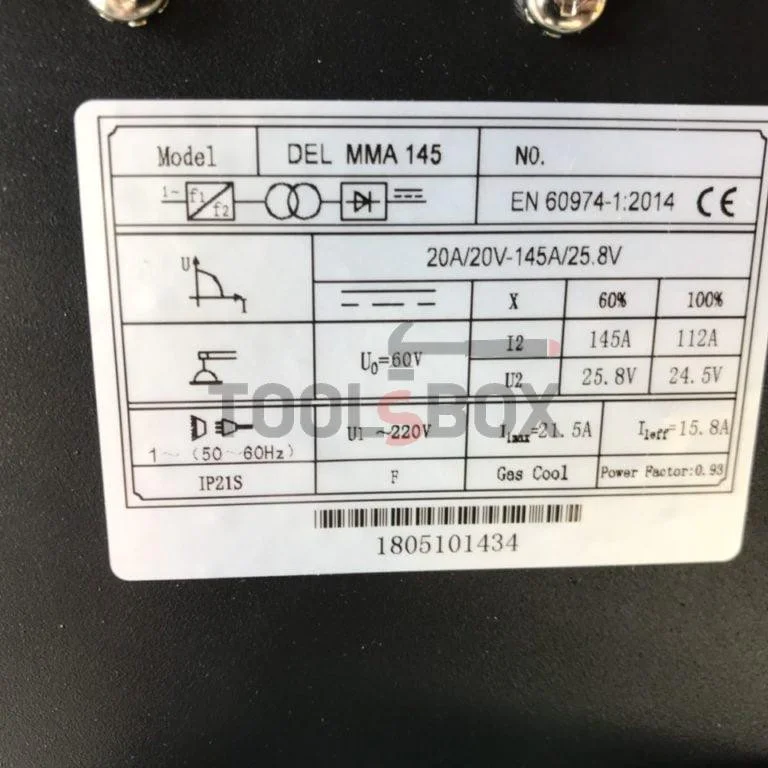 Welding machine - electric - DELL HEAVY 145A , 220V
