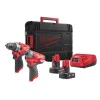 Milwaukee cordless tool set M12 FPP2AQ-402X, 12V