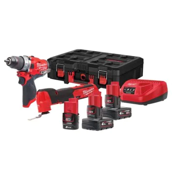 Комплект акумулаторни инструменти Milwaukee M12 FPP2AX-423P, 12V