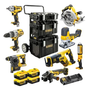 Комплект акумулаторни машини DeWALT DCK856P4, 18V- 8 машини SET