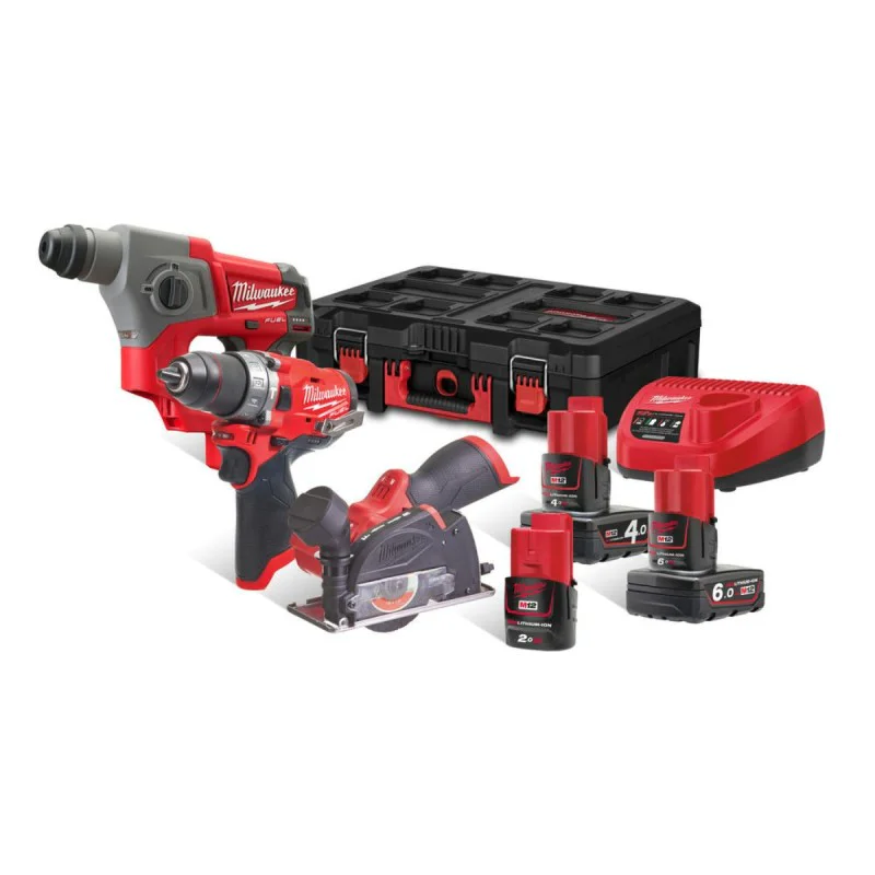 Milwaukee M12FPP3R-6423P, 12V cordless machine kit