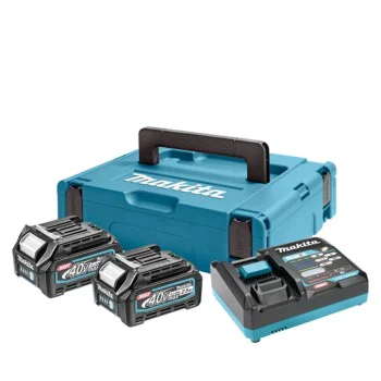 Комплект батерии и зарядно Makita 191J81-6, 40V, 2x2.5 Ah, XGT