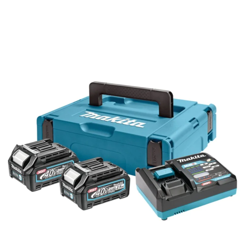 Makita battery and charger set 191J81-6, 40V, 2x2.5 Ah, XGT